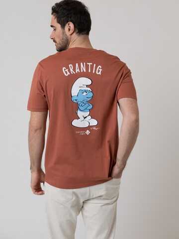 Bavarian Caps Shirt 'Grantler Klub: Muffi' in Red