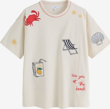 T-shirt Next en beige : devant