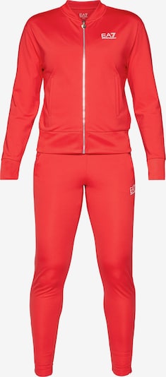 EA7 Emporio Armani Jogging komplet u svijetlo crvena / bijela, Pregled proizvoda
