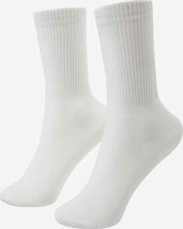 cfab (formerly creamy fabrics) Sockor 'Lange Sportsocken | 4er Pack' i vit: framsida
