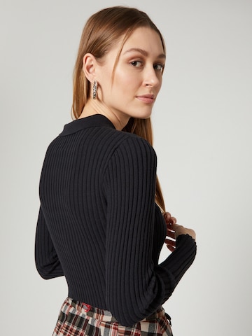 VIERVIER Knit Cardigan 'Ashley' in Black