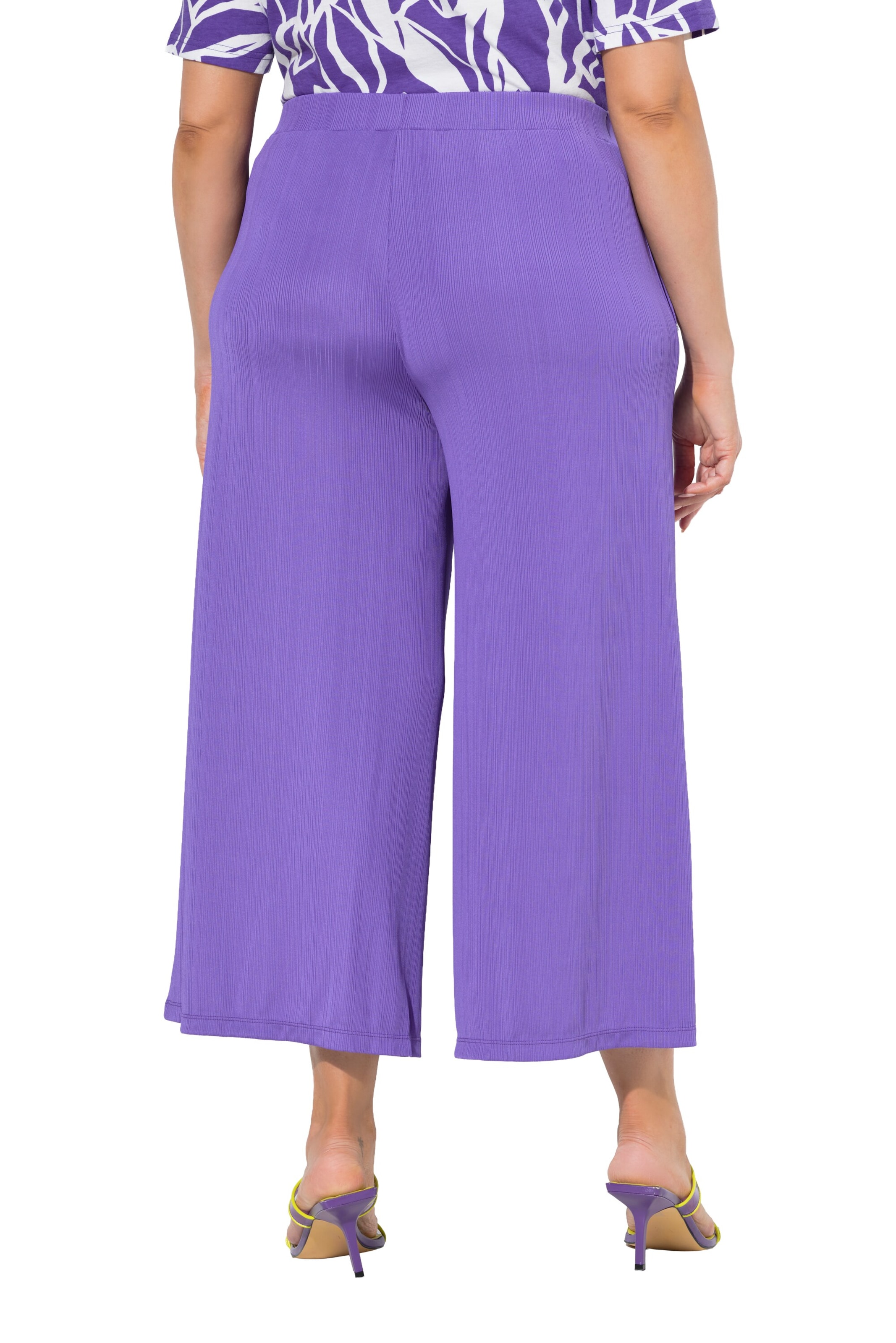 Ulla Popken Wide leg Broek in Lila
