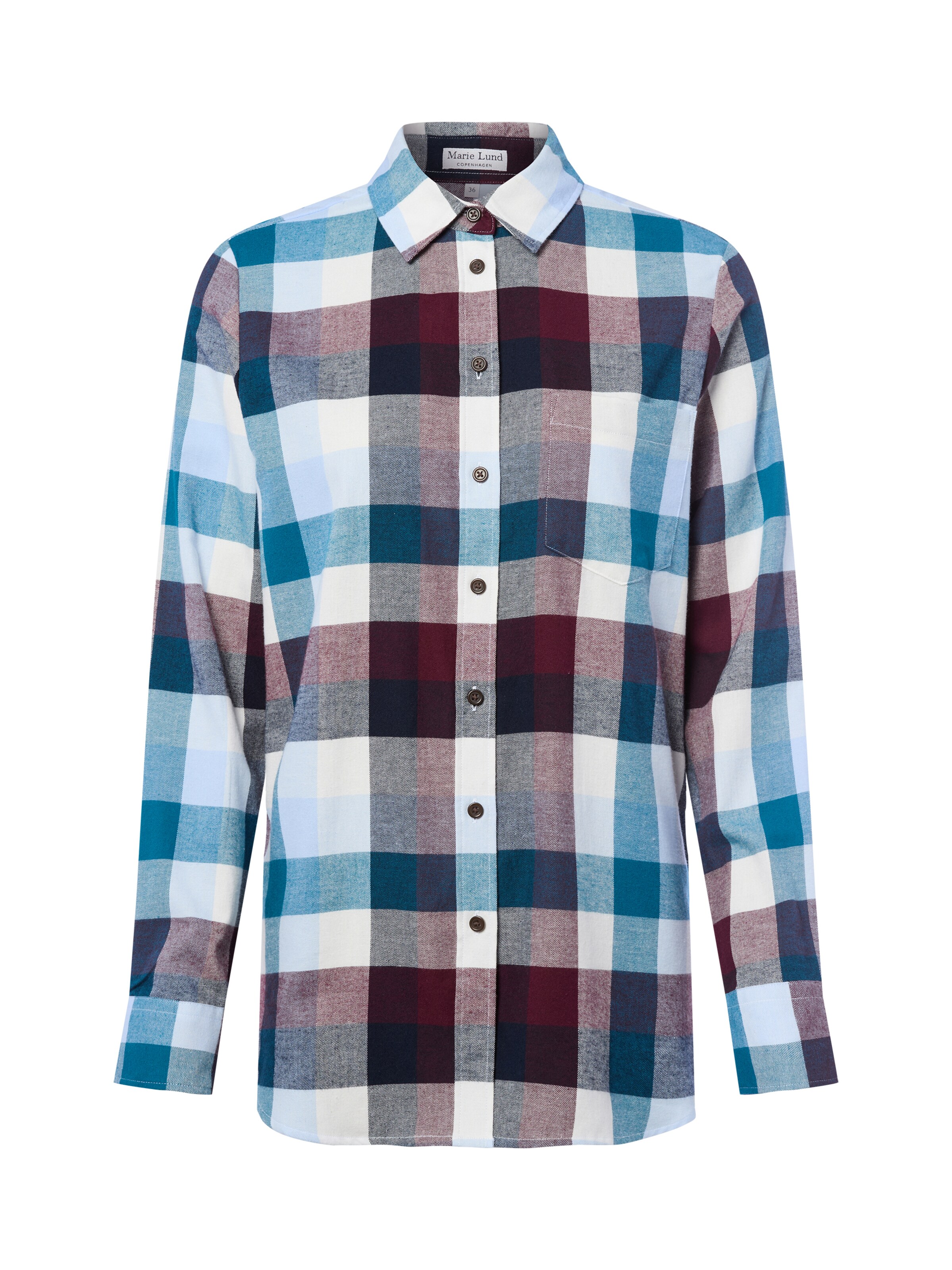 Marie Lund Blouse in Blue: front