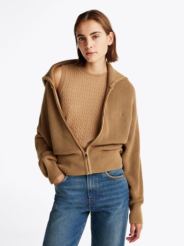 Cardigan TOMMY HILFIGER en marron : devant