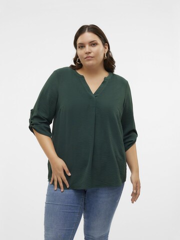Vero Moda Curve Bluse 'ELVA' i grøn: forside