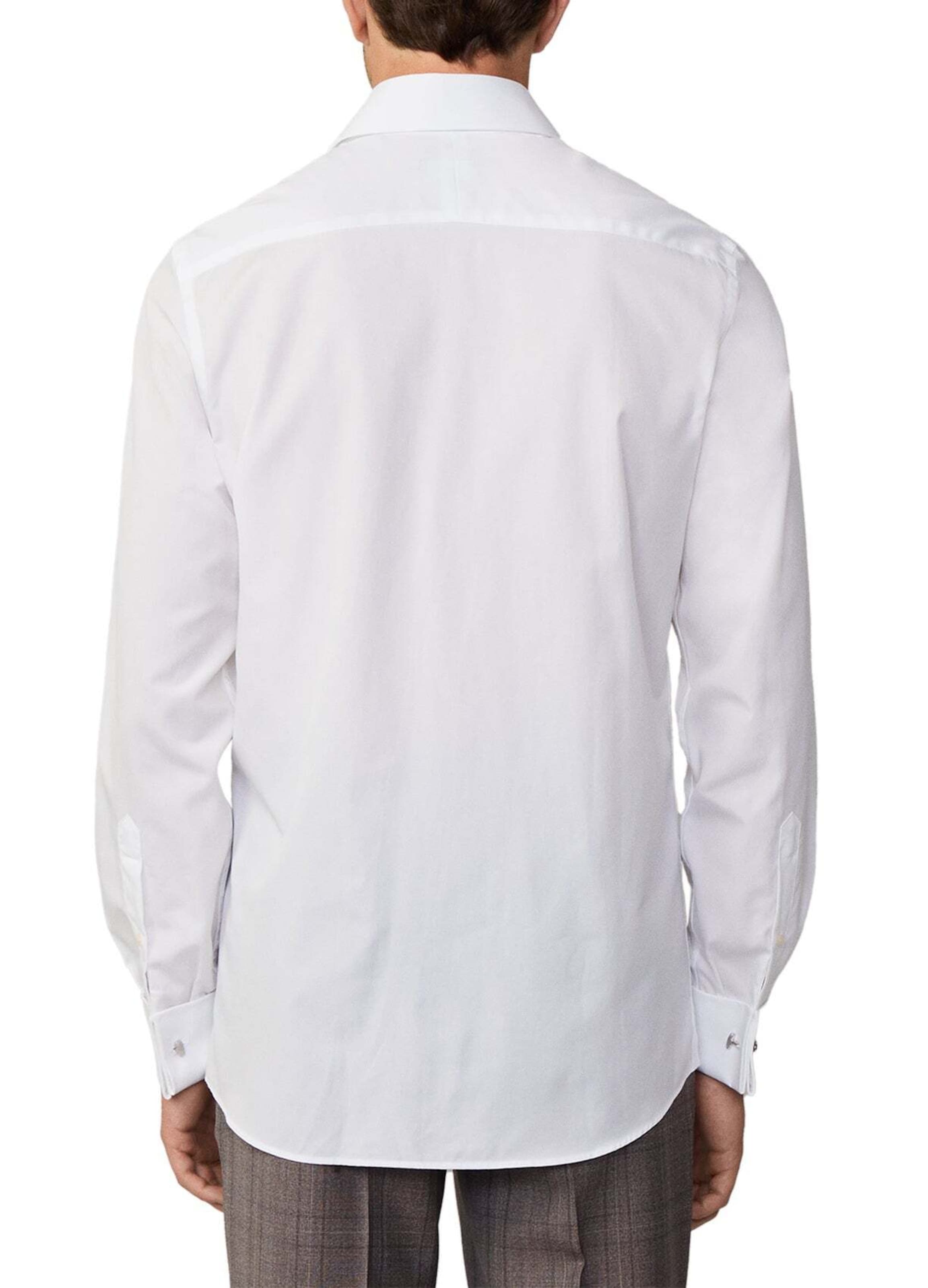 Hackett London Slim Fit Businesshemd 'Poplin Classic' in Weiß