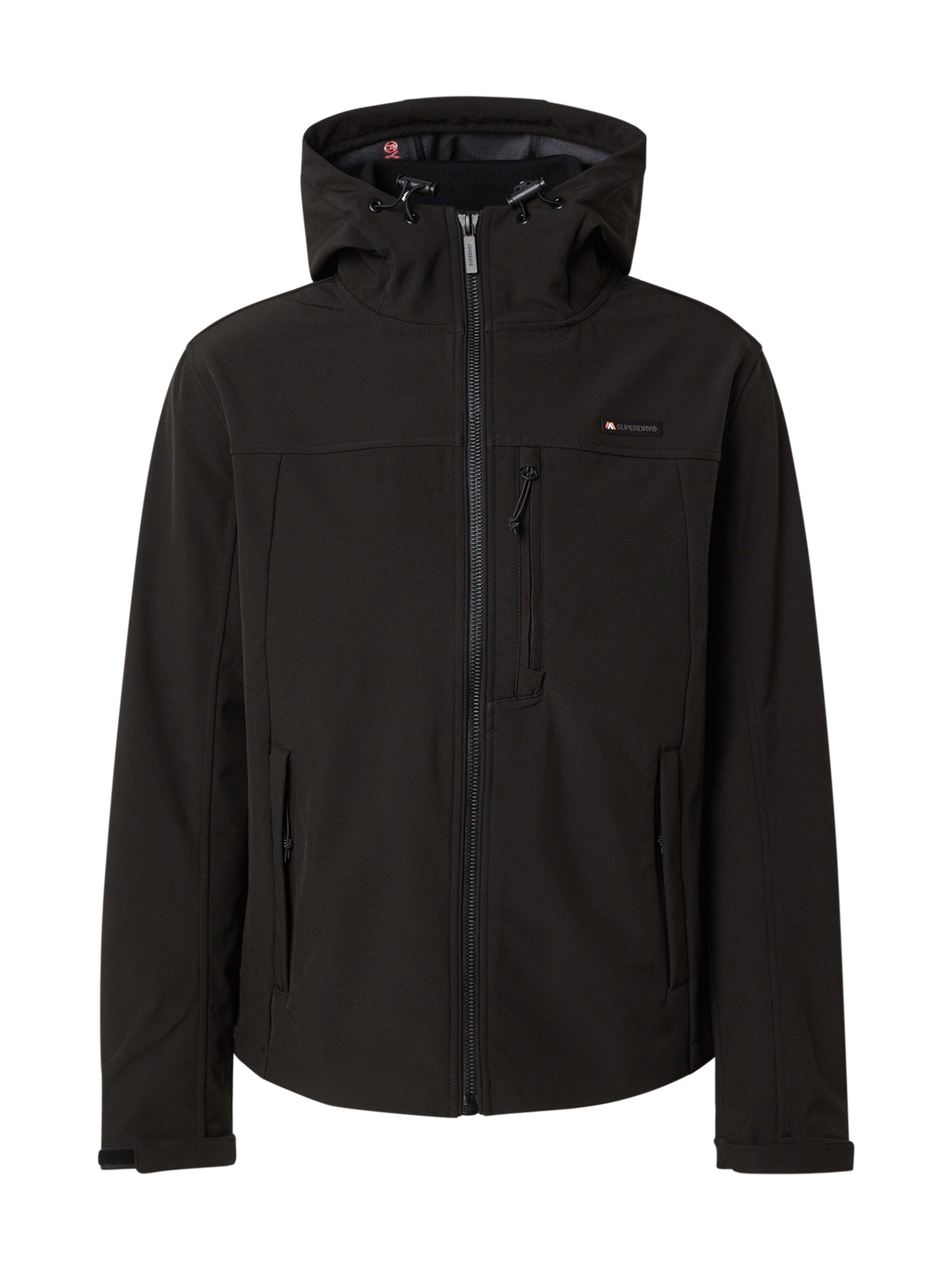 Superdry Přechodná bunda – černá: přední strana