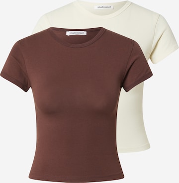 studioselect Μπλουζάκι 'Inga' σε καφέ: μπροστά