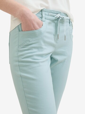 Coupe slim Pantalon TOM TAILOR en bleu