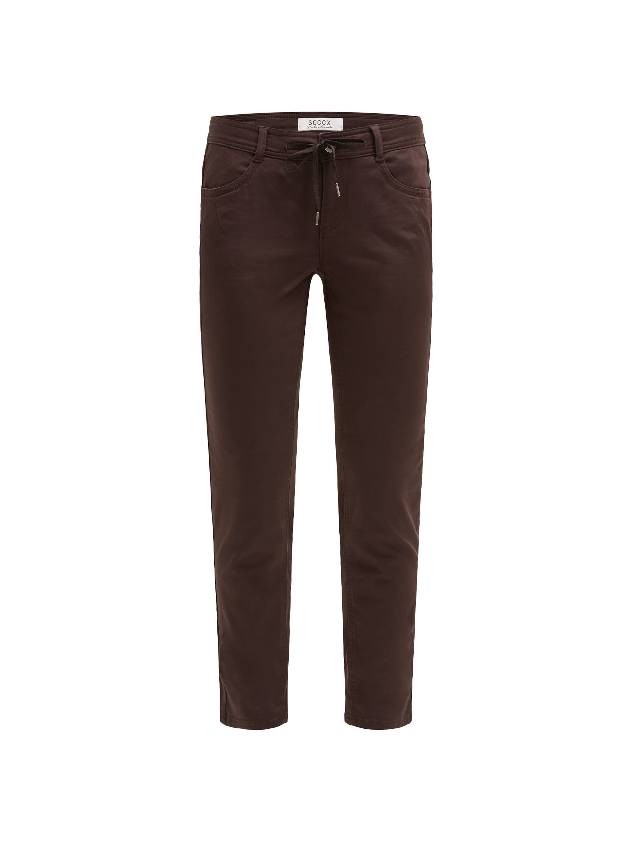 Soccx Regular Jeans in Brown: front