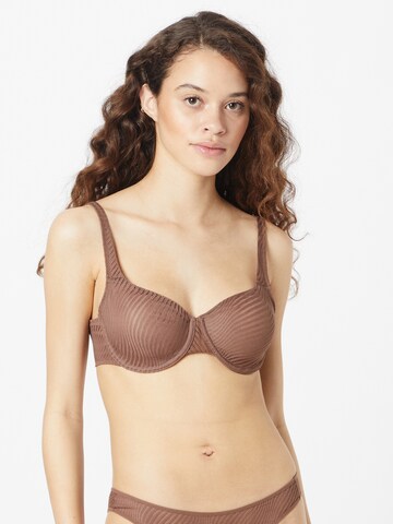 TRIUMPH T-shirt Bra 'Harmony Spotlight' in Brown: front