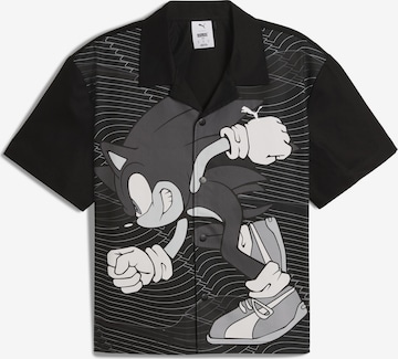 Coupe regular Chemise 'PUMA x SONIC THE HEDGEHOG' PUMA en noir : devant