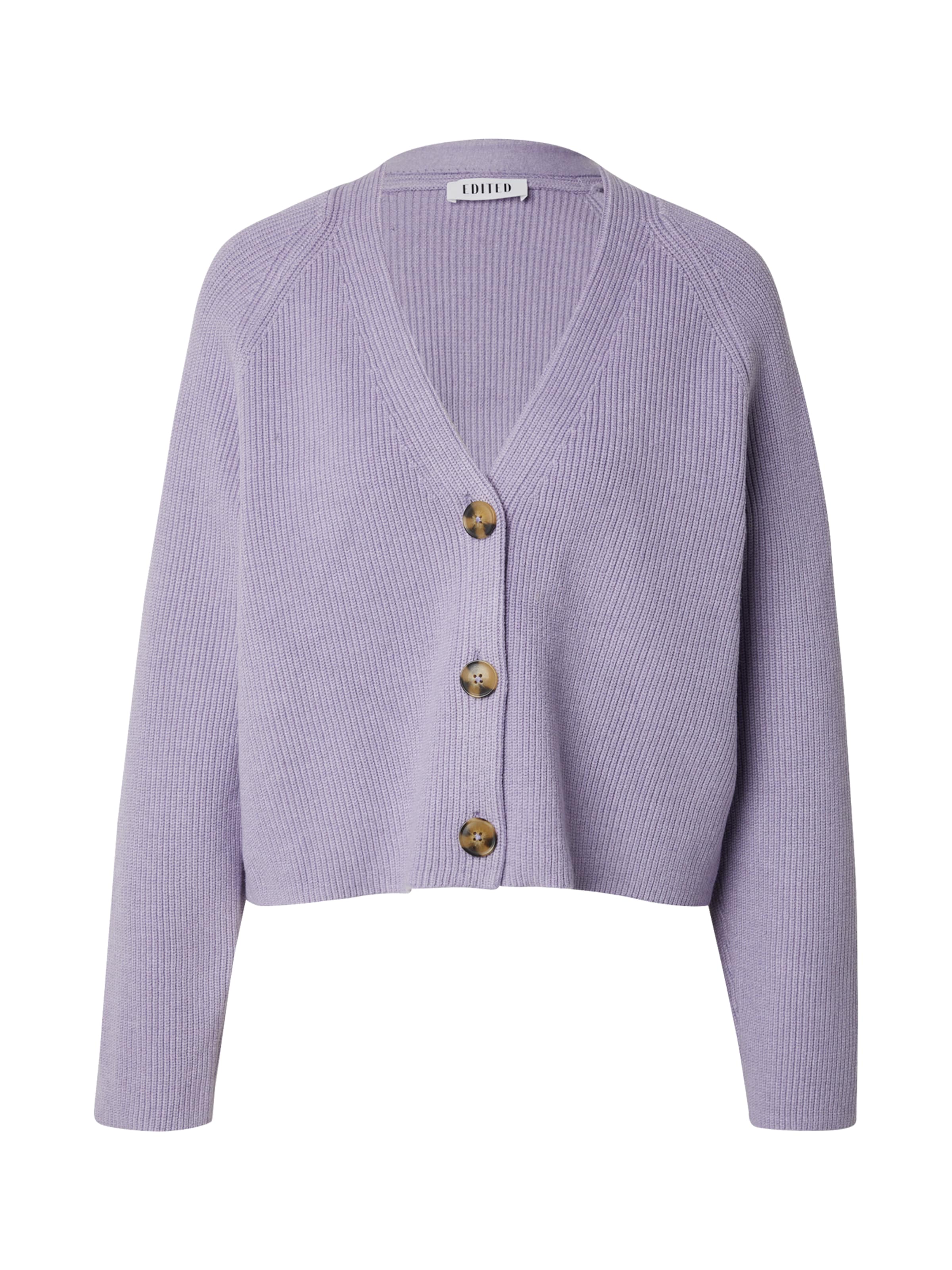 EDITED Strickjacke &#x27;Logan&#x27; in Lila: Vorderseite