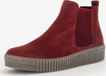 GABOR Chelsea boots in Rood: voorkant