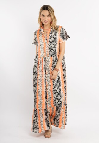 IZIA Shirt Dress in Orange