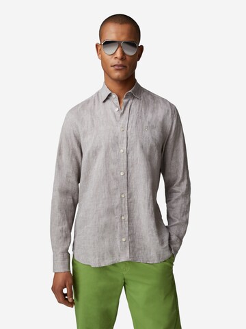 BOGNER Regular Fit Hemd 'Timi ' in Braun: Vorderseite
