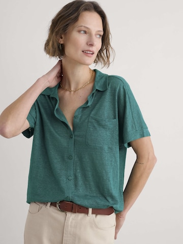 Seasalt Cornwall Blouse 'Parsley Fern' in Green: front