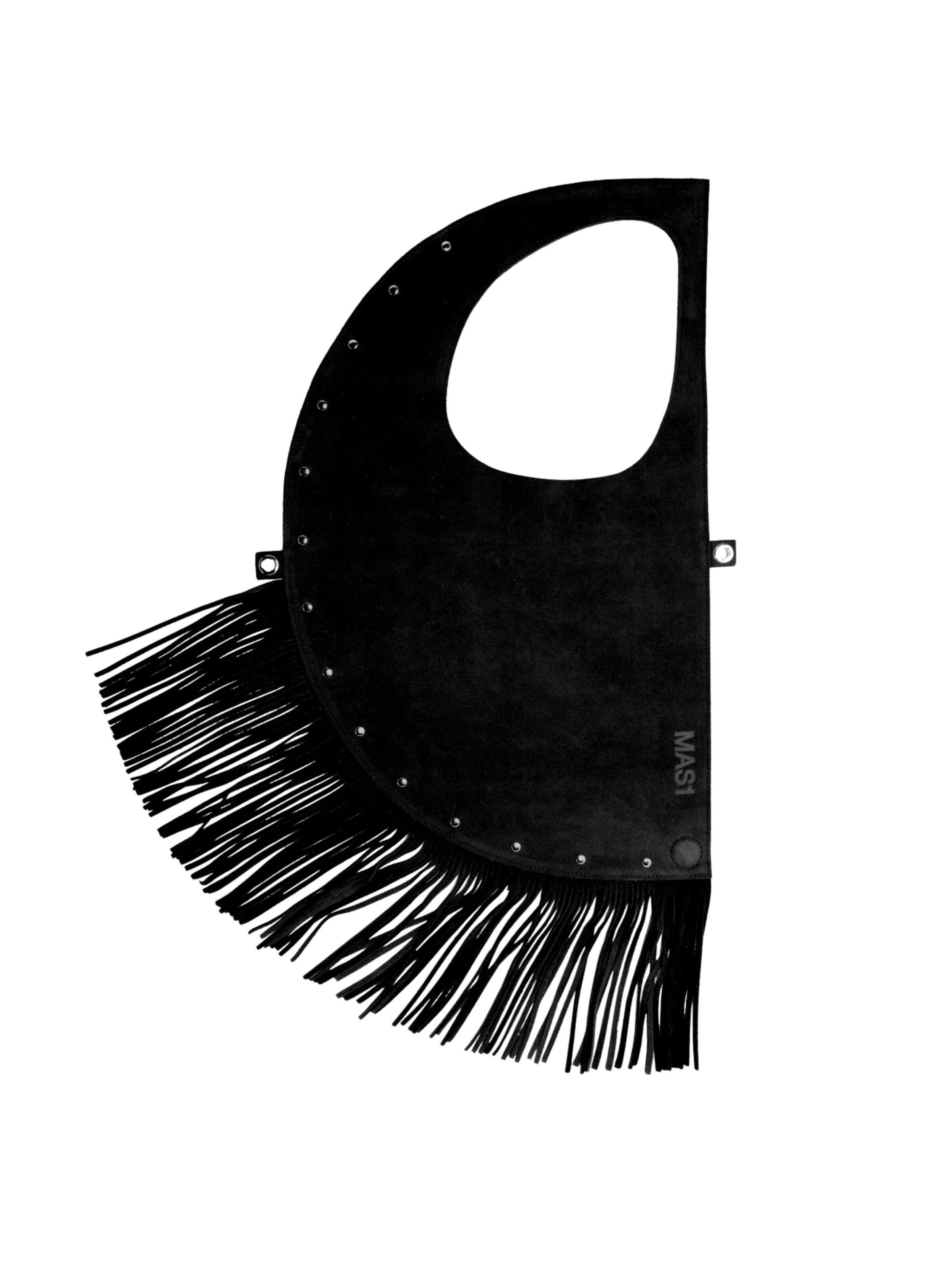 Borsa a spalla 'D Boho Bag' di MAS1 in nero: frontale