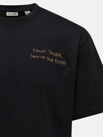 T-Shirt Only & Sons en noir