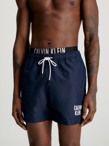 Calvin Klein Swimwear Board Shorts in Blue: front