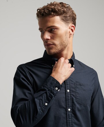 Superdry Regular fit Button Up Shirt in Blue