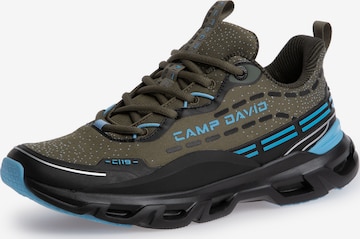 CAMP DAVID Premium Sneaker im Jacquard-Design in Grün: Vorderseite