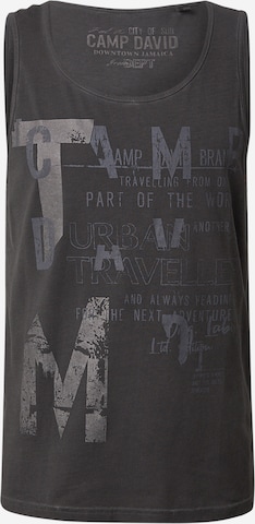 CAMP DAVID Shirt in Black: front