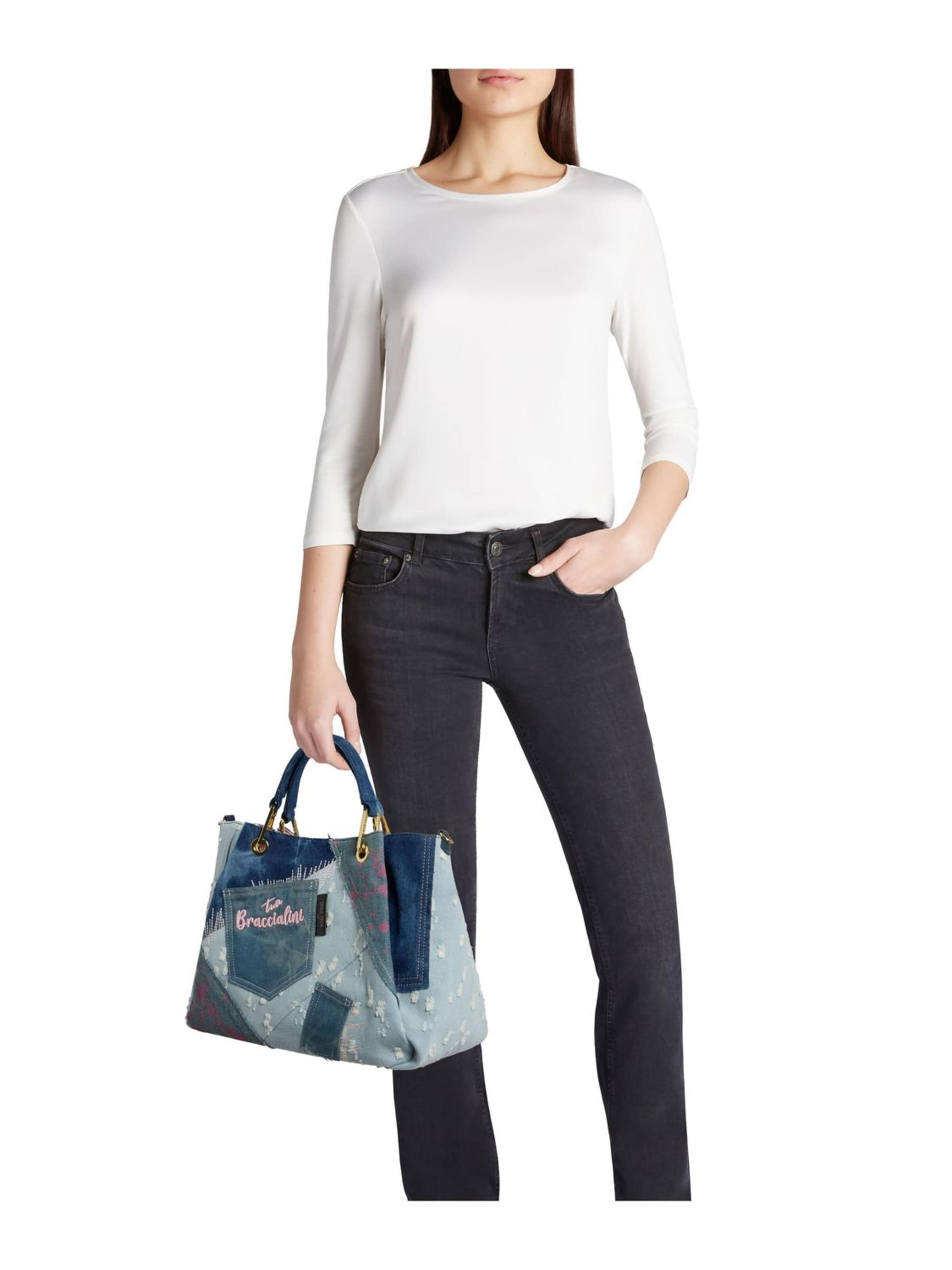 Borsa a mano 'Amy Jeans' di Braccialini in blu