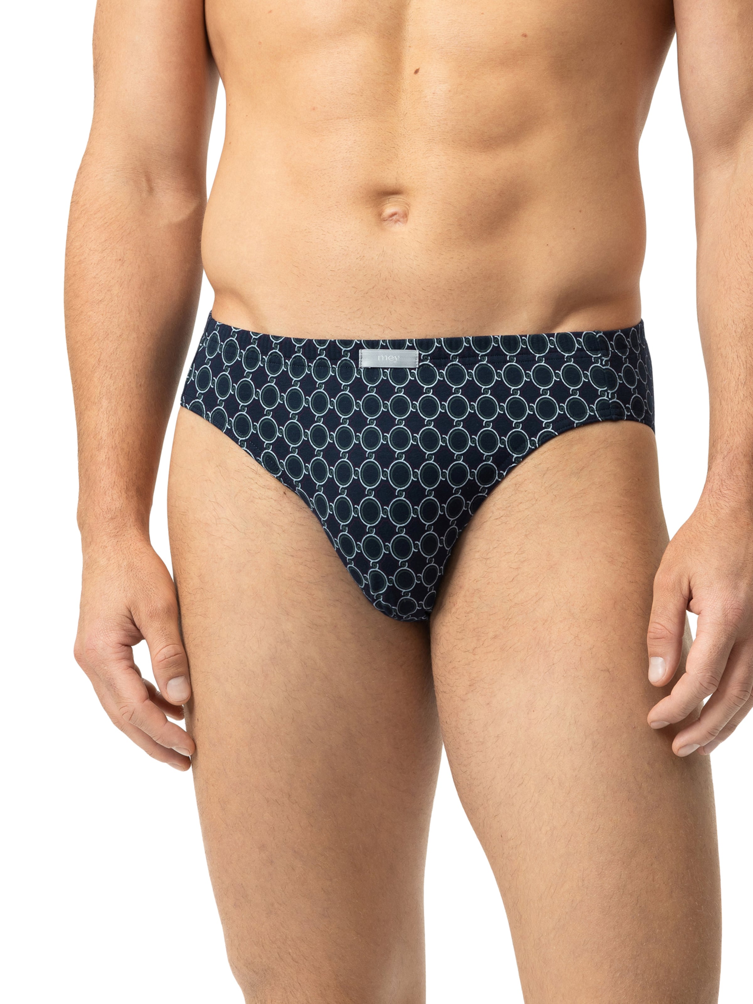 Mey Slip 'Sleek Circles' in Blauw: voorkant