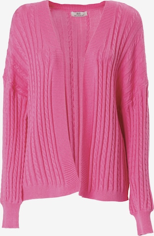 Influencer Knit Cardigan in Pink: front