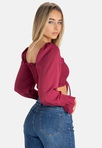 Elara Bluse in L in burgunder, Produktansicht