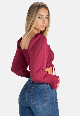 Chemisier Elara en rouge