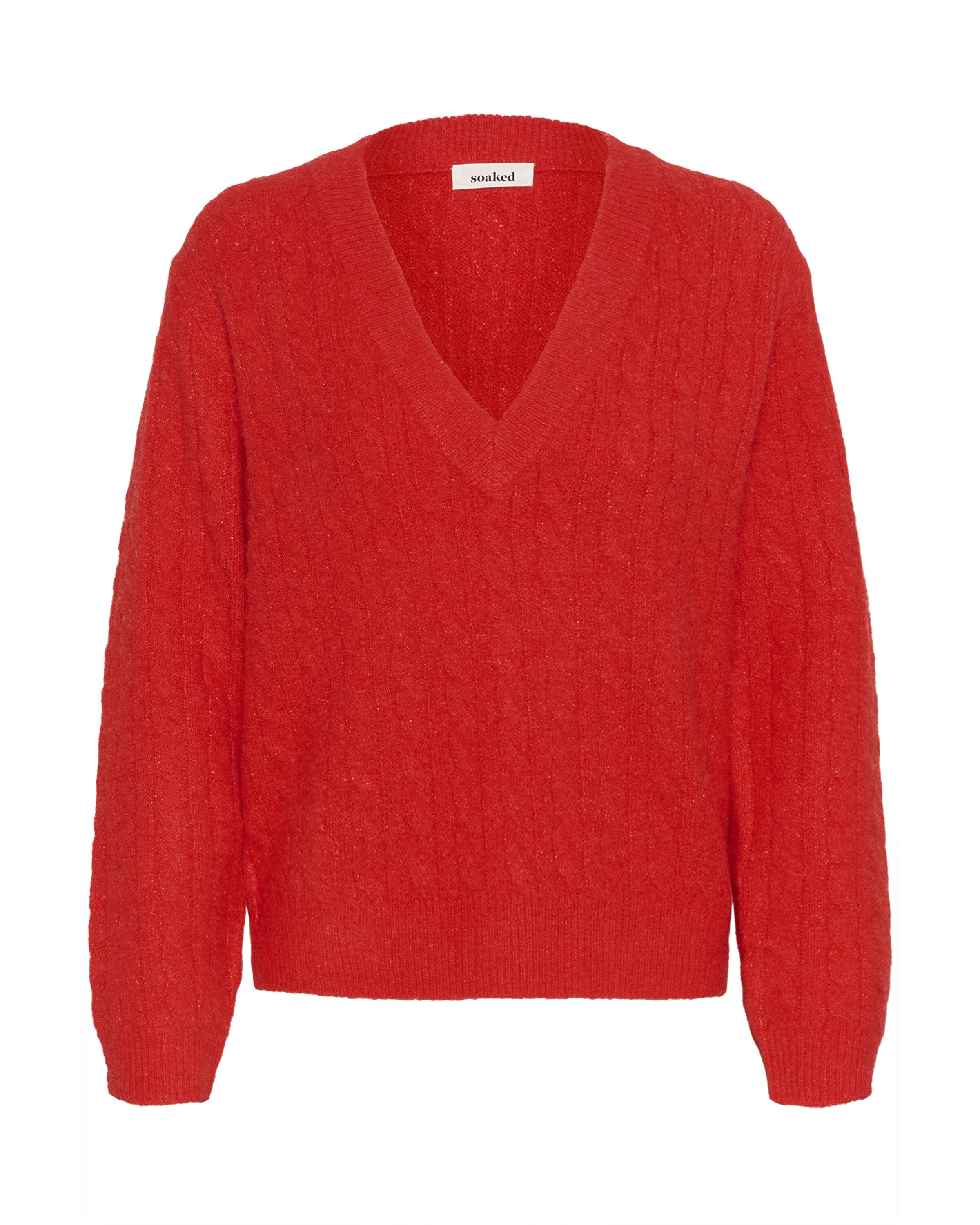 SOAKED IN LUXURY Trui 'SLVespera' in Rood: voorkant