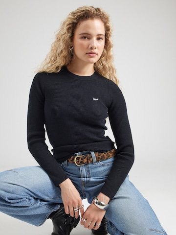 LEVI'S ® Pulóver 'Crewneck Rib Sweater' - szürke: elől