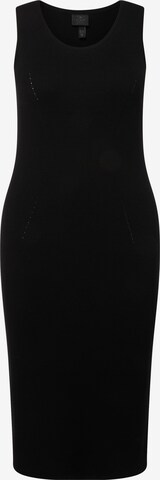 Robe Ulla Popken en noir : devant