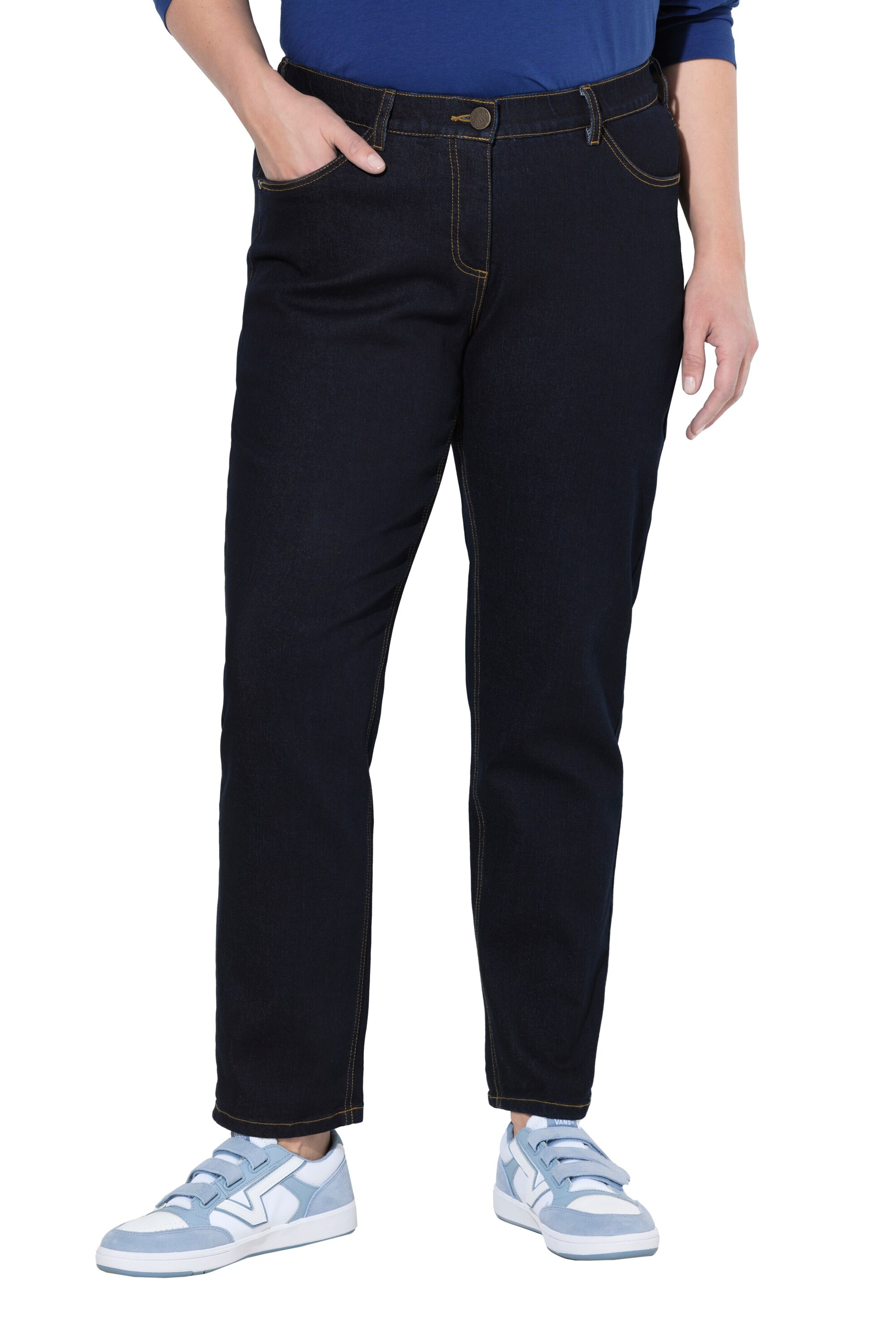 Ulla Popken Regular Jeans in Blauw: voorkant