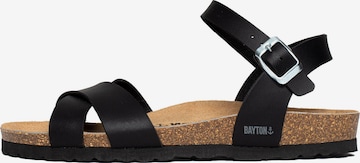 Sandales Bayton en noir : devant
