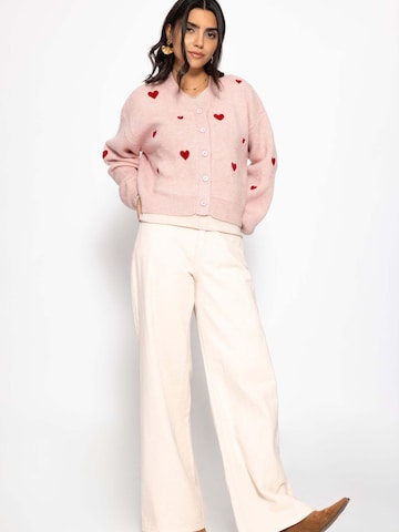 SASSYCLASSY Oversizestrickjacke in Pink