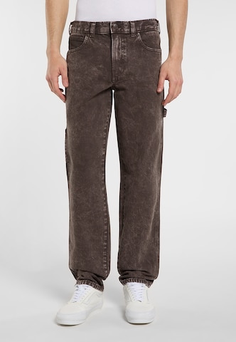 DICKIES Tapered Jeans 'CARPENTER ' in Bruin: voorkant