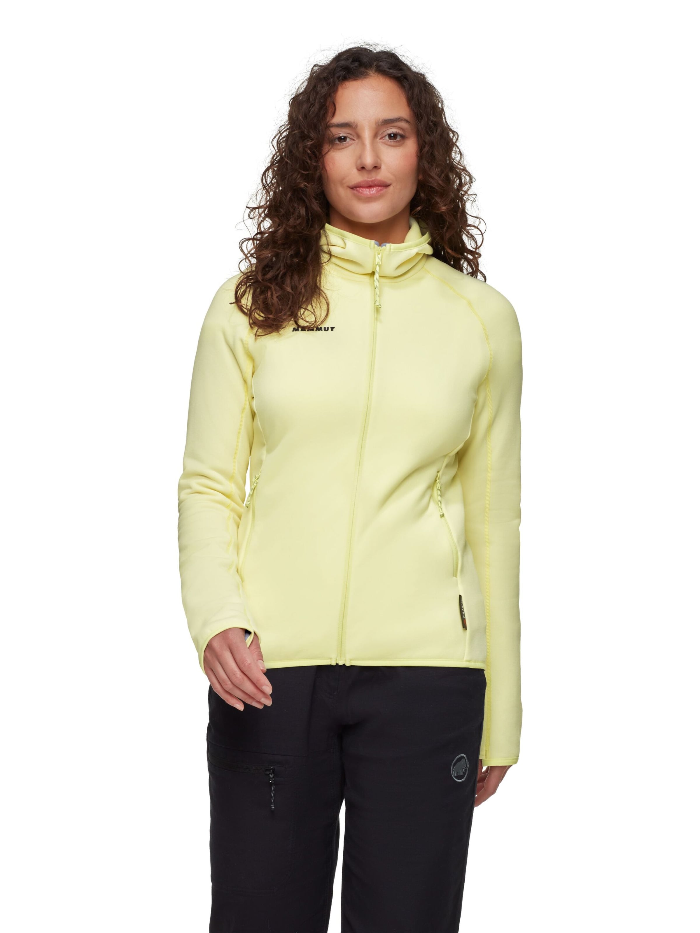 MAMMUT Athletic Fleece Jacket 'Aconcagua' in Yellow: front