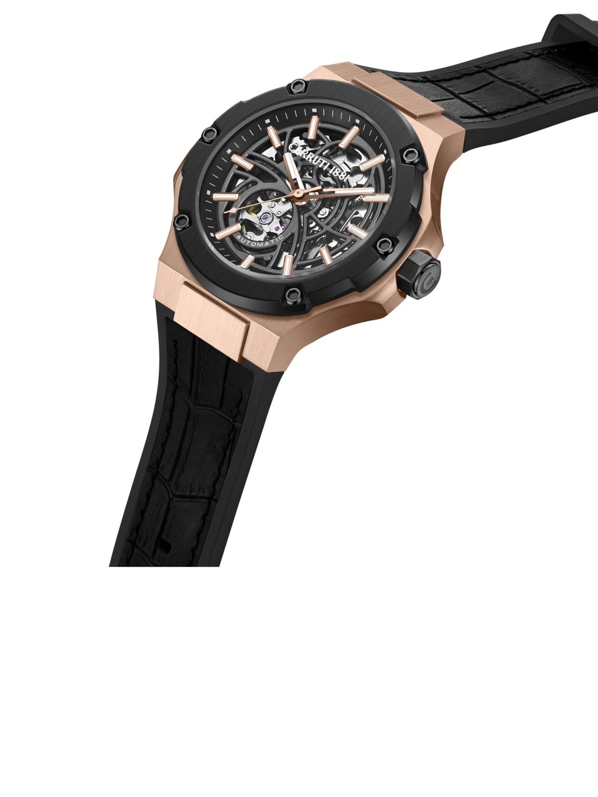 CERRUTI 1881 Analog watch 'Automatic watch Lucardo' in Black