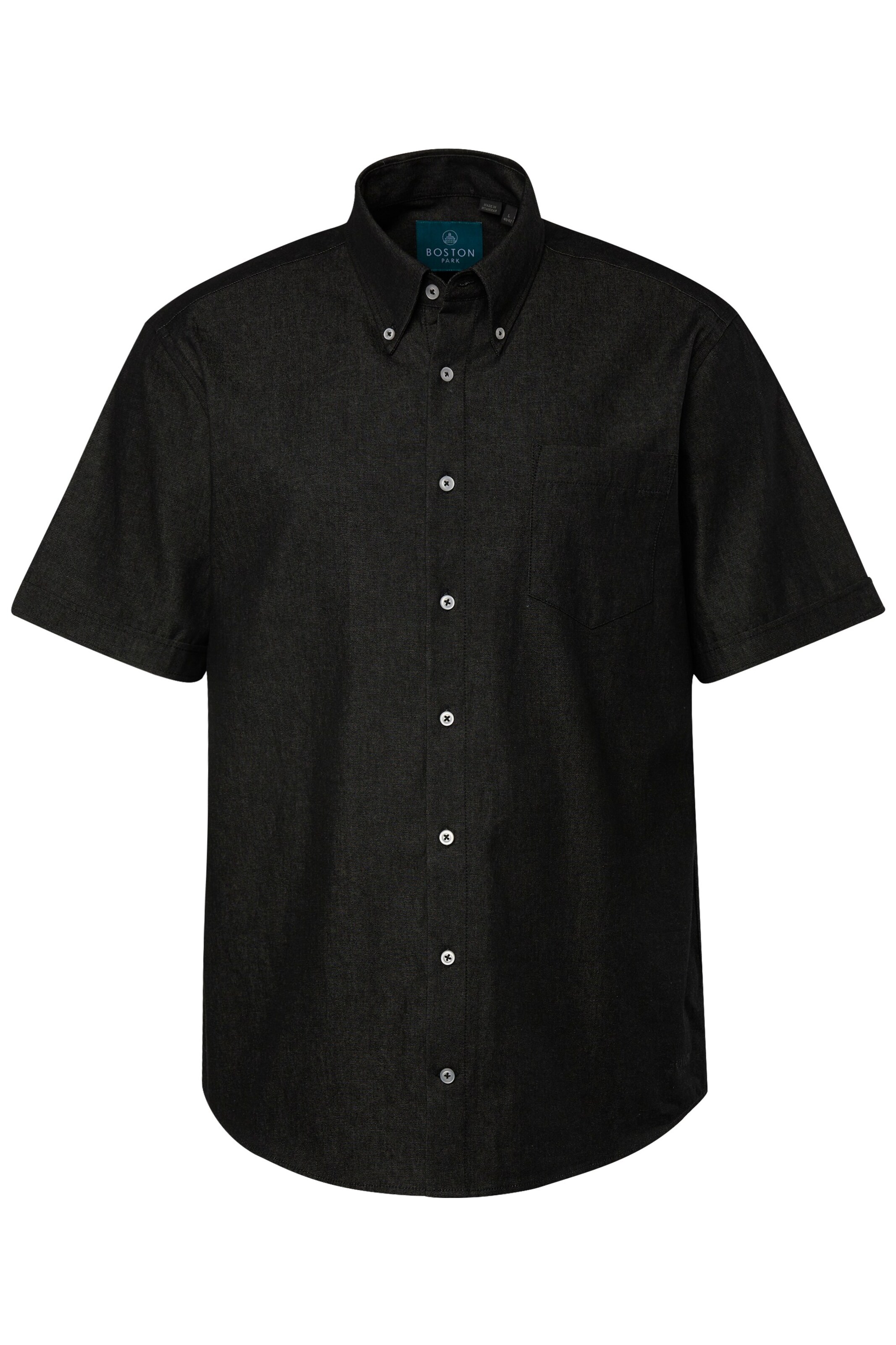 Boston Park Comfort fit Overhemd in Zwart: voorkant