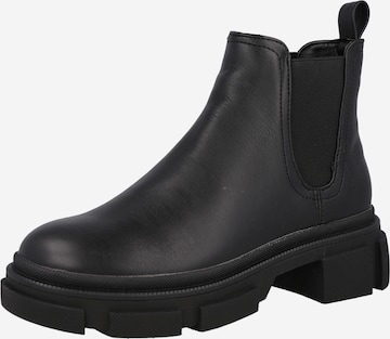 Missguided Chelsea Boots in Schwarz: front