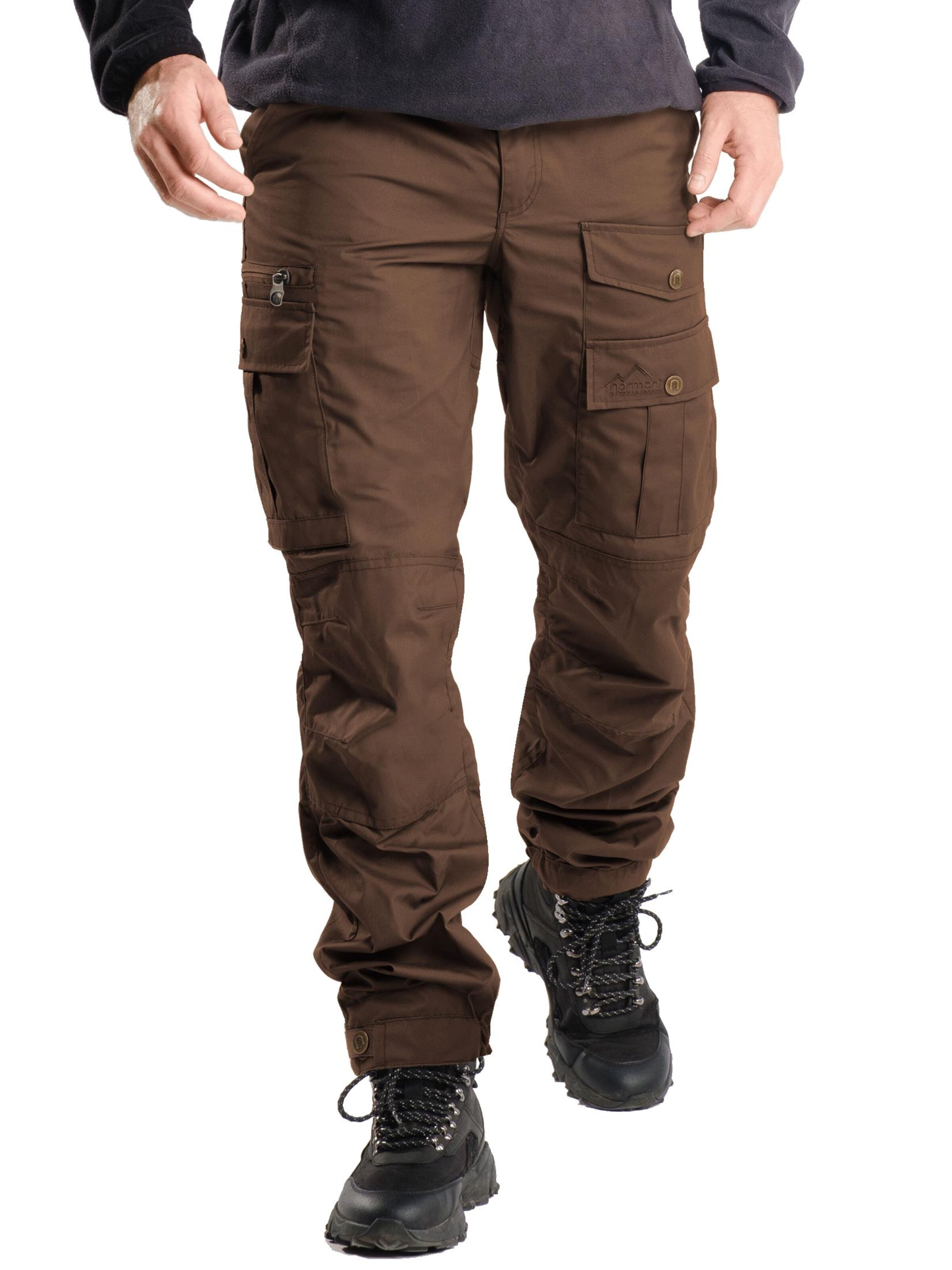 normani Regular Outdoor trousers 'Leviathan' in Brown: front