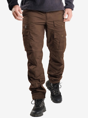 Regular Pantalon outdoor 'Leviathan' normani en marron : devant