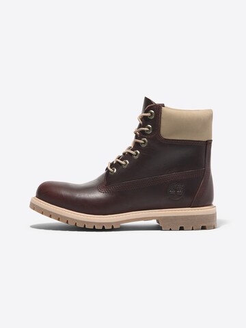 TIMBERLAND - Botines con cordones en rojo