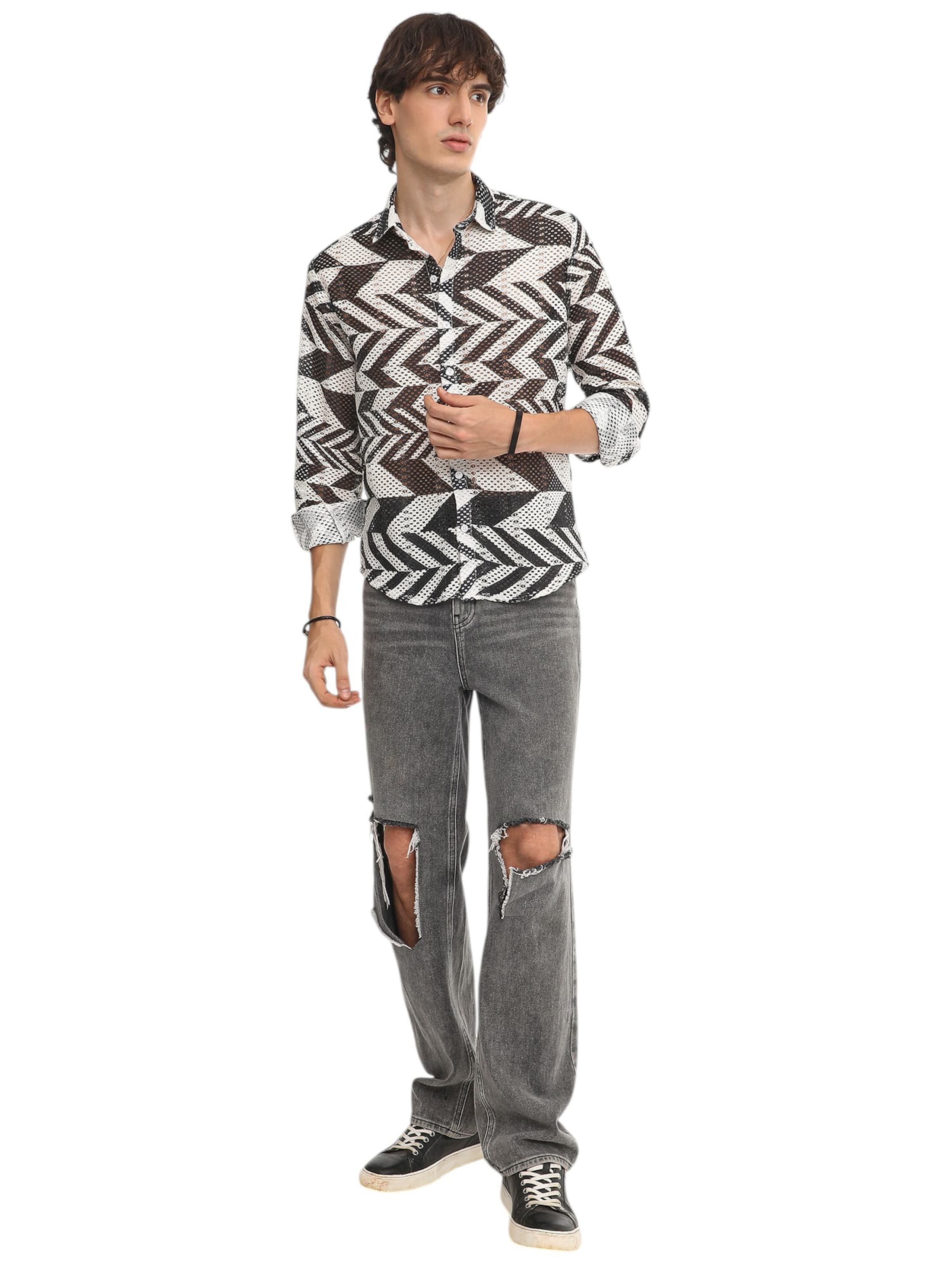 Coupe regular Chemise ' Xylia ' Campus Sutra en noir