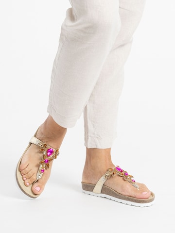VITAFORM Teenslipper in Goud: voorkant