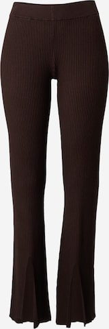 ABOUT YOU x Chiara Biasi Flared Trousers 'Delia' in Brown: front