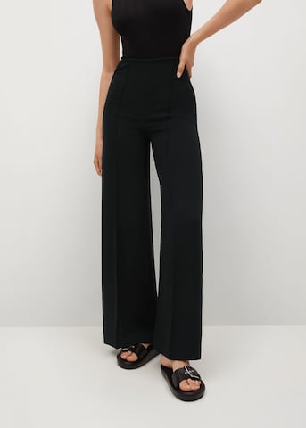 MANGO Wide leg Pleated Pants 'Justo-I' in Black: front